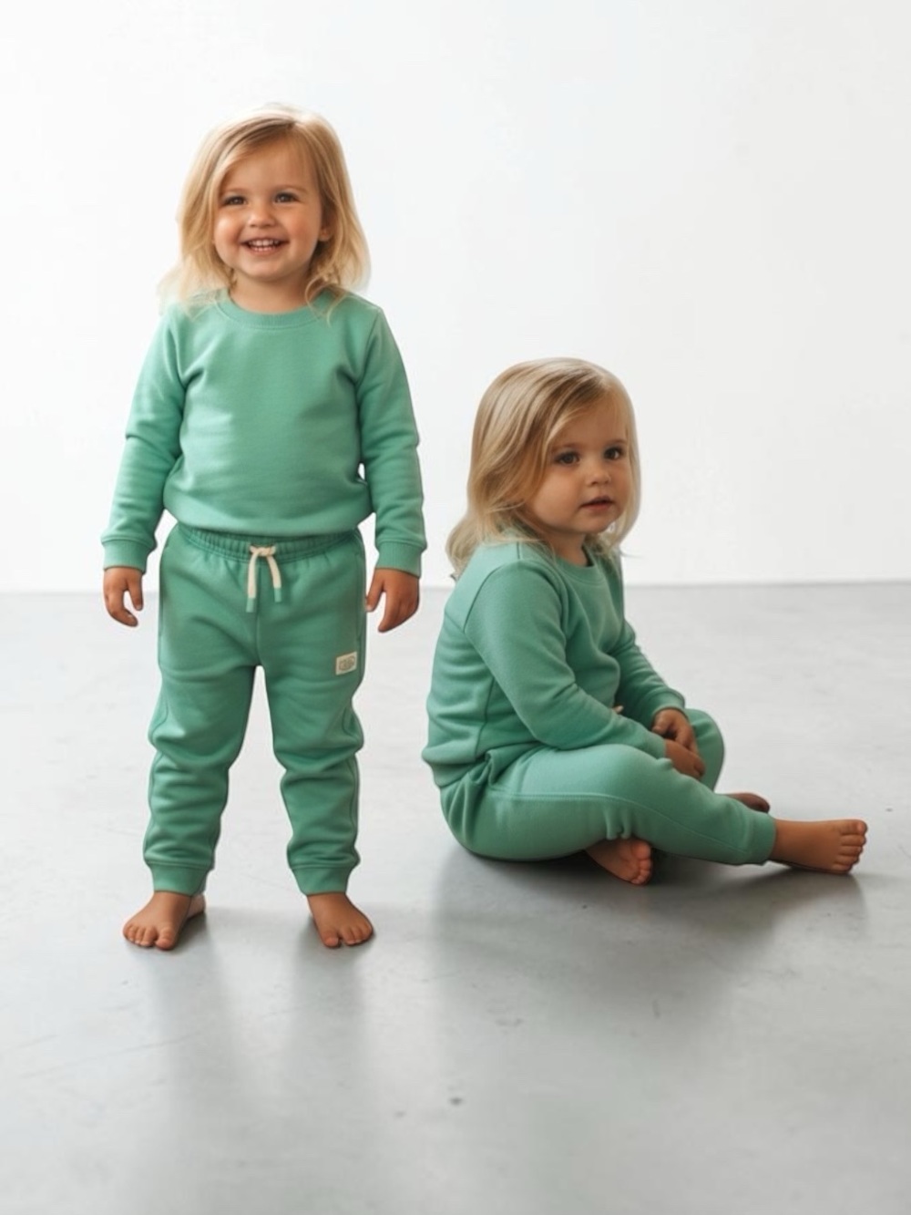 wonder nation Green Lily Drawstring Joggers for Kids